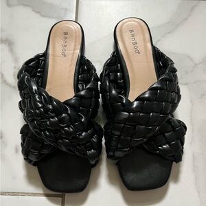 Women’s Bamboo Braided Slides/Sandals 7 - like new